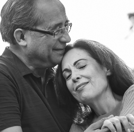 Couple hugging